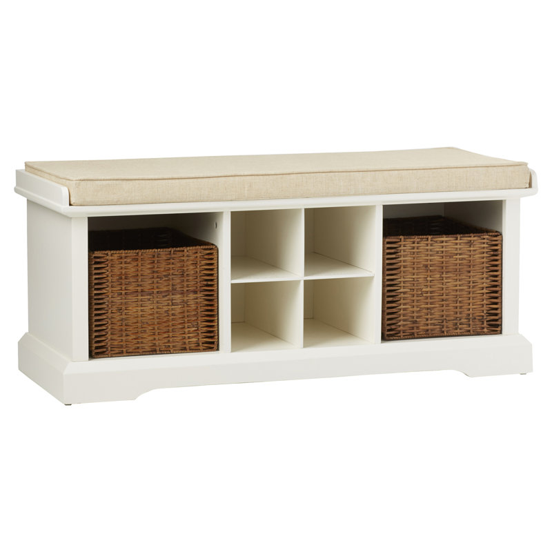 Banc de rangement à casiers Agora, Blanc