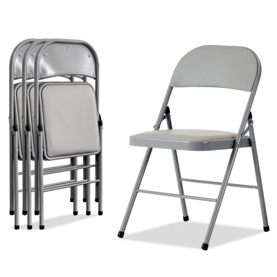 Dolly Leather Padded Stackable Folding Chair