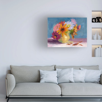 Wrapped Canvas Wall Art - Bley Hack 'Warm Rudbeckia' Wall Art for Living Room, Bedroom, or Office Décor  - 18x24