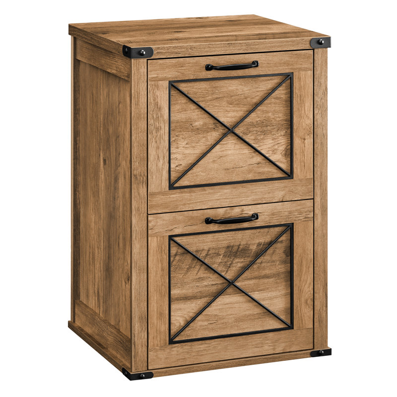 2-Drawer Filing Cabinet and Printer Stand, Brown