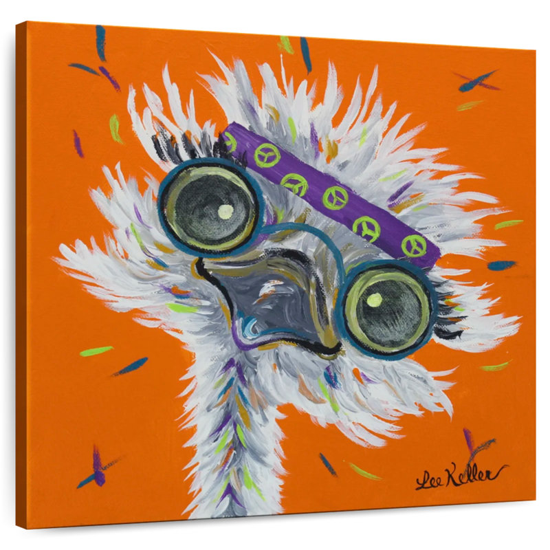 Brampt Ostrich Lennon, 33" H x 33" W