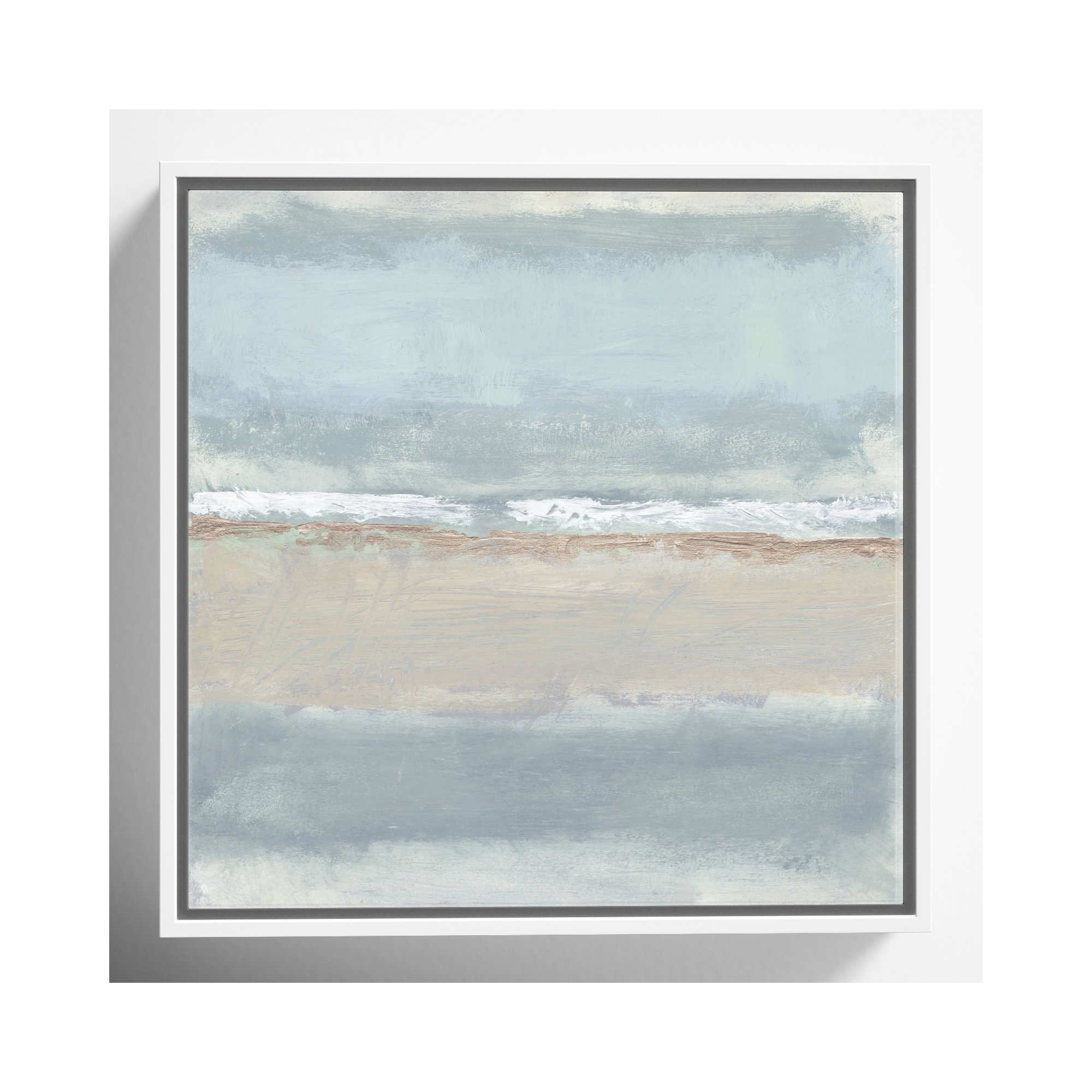 Serenity 1 by Filippo Ioco, 16" H x 16" W x 2" D, White 