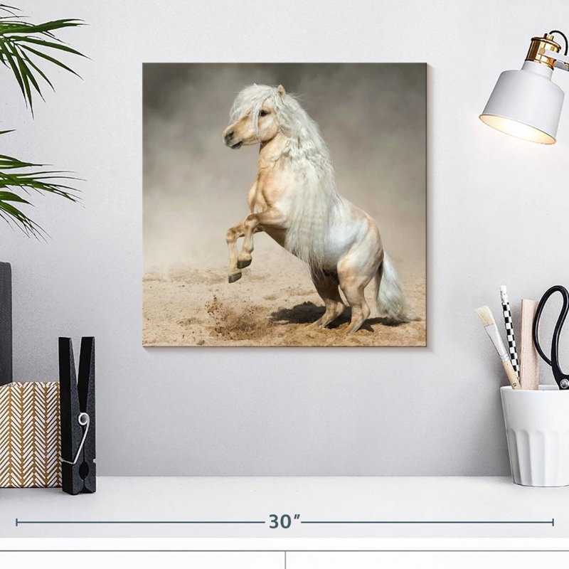 Cheval miniature Brampt Palomino, H 16 po x l 16 po