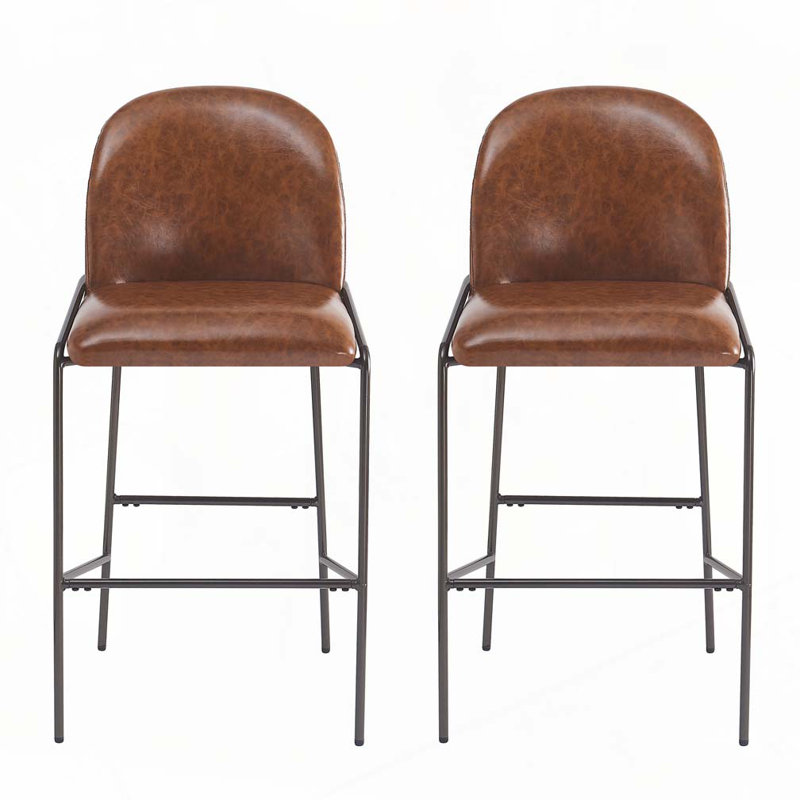 Metal Upholstered Barstool