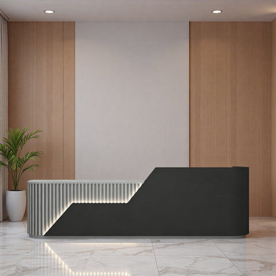 Elegant Contemporary Checkout Counter – Versatile Design Perfect for Commercial Space Beauty Shop Beverage Store and Office Building