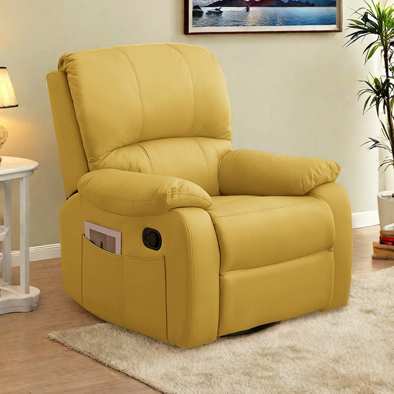 Fauteuil inclinable ergonomique rotatif à 360 ° multifonctionnel, Jaune