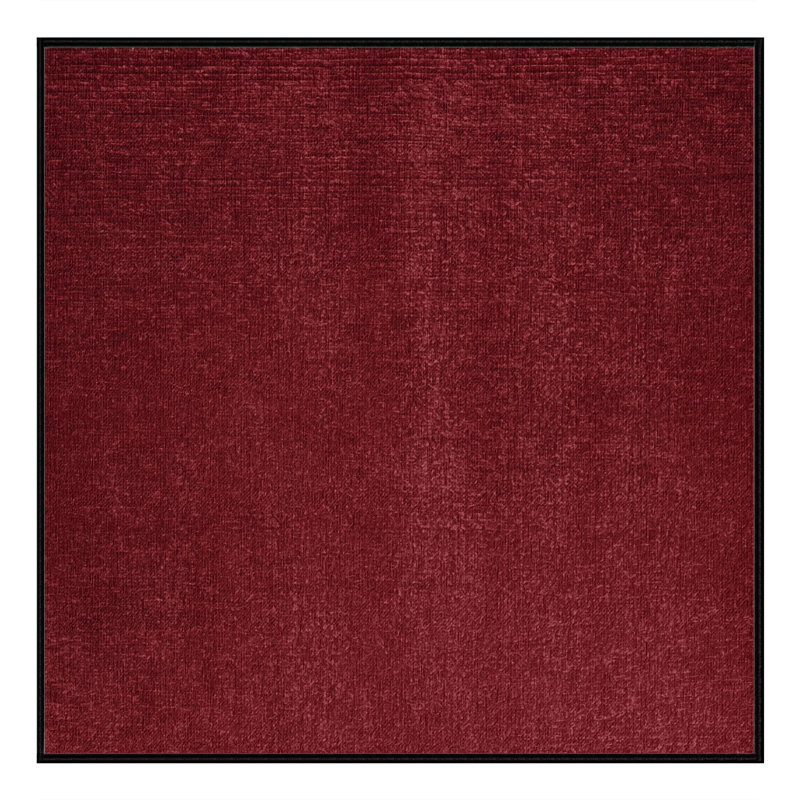 Tapis rouge uni lavable à la machine, Carré 4 pi
