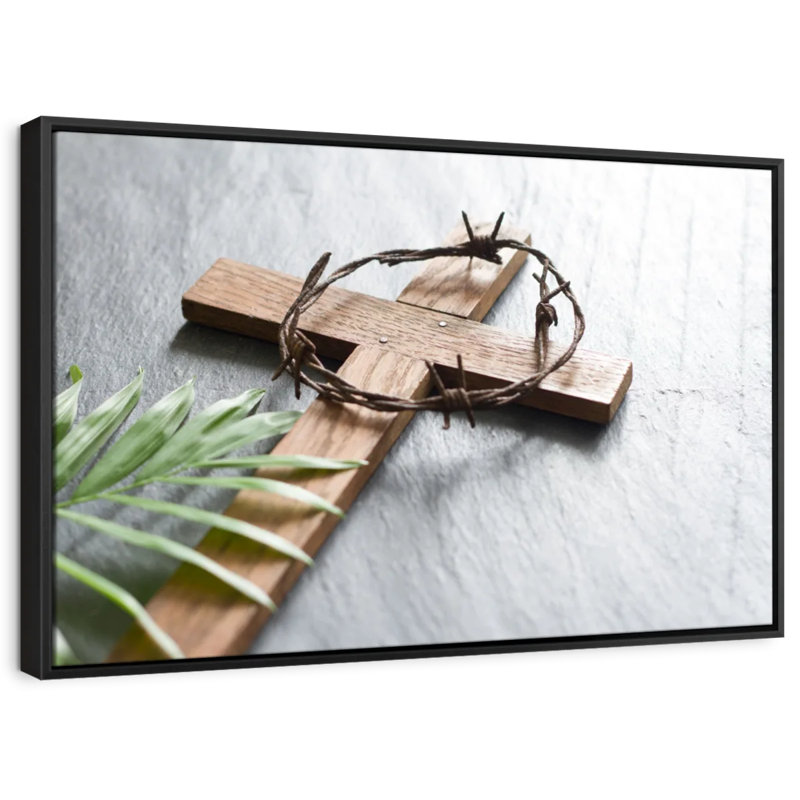 «Christ's Wooden Cross», reproduction sur toile, H 9 po x l 13 po