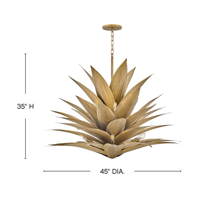 Agave 12 - Light Unique Geometric Chandelier