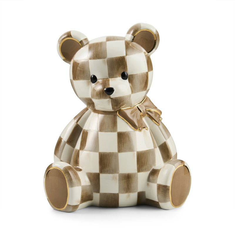 Mocha Bear Bank, White