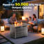 Table de foyer d'extérieur au gaz propane 43 po 50 000 Btu, certifiée CSA avec couvercle