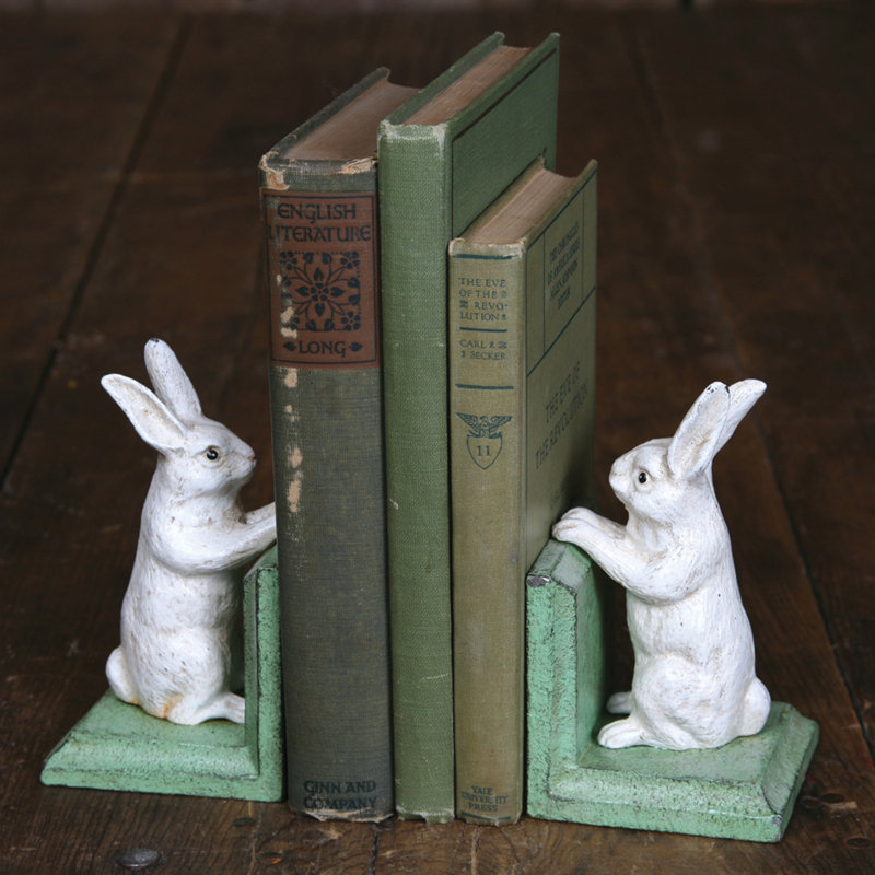 Bunny Cast Iron Bookends Pair