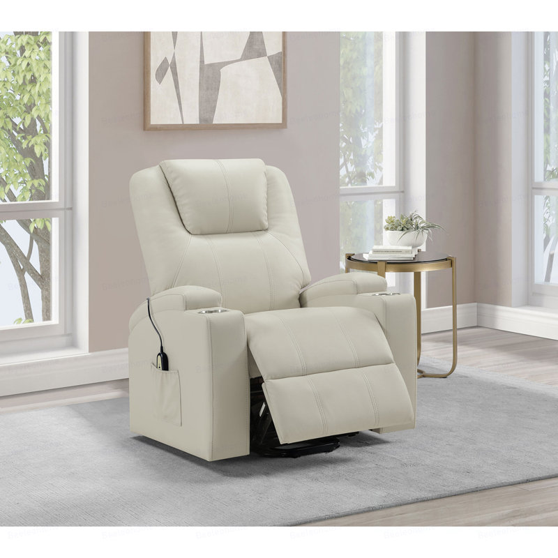 Fauteuil inclinable de massage Macklin Ivory, Blanc