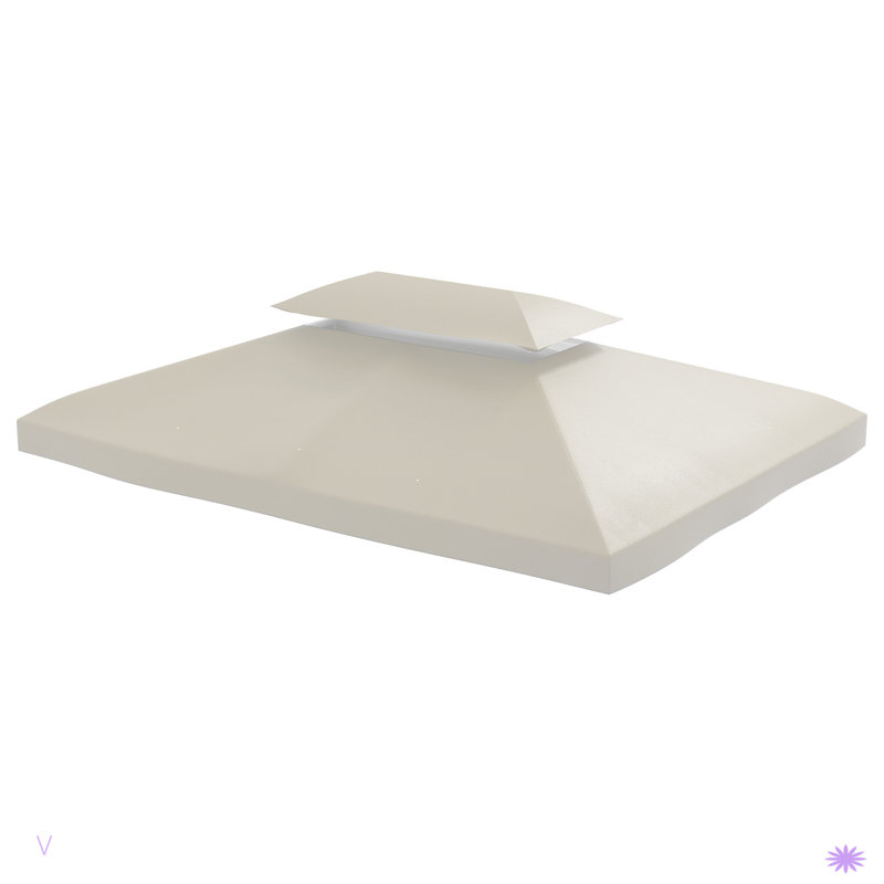 Auvent de remplacement pour abri de jardin, housse UV à 2 niveaux pour abri de jardin extérieur 9,84 pi x 9,84 pi (sommet seulement)
