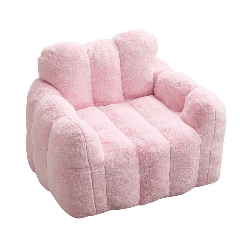 Adult Bean Bag In Pink Lotus Type Compression, Pull Ring For Convenient Mobility, No Installation, And Hygienic Fabric, Non - Slip Base, High Density Memory Foam Compression Leisure Chair, With Easy
