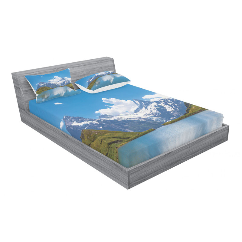 Microfiber Sheet Set, Queen Sheet Set with Fitted Sheet