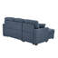 Canapé modulaire en mélange de lin avec lit escamotable, rangement pour chaise longue et conception réversible pour des espaces de vie polyvalents-628447725