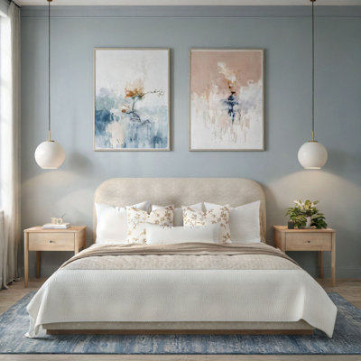 Ashland Upholstered Bed (King), Oatmeal