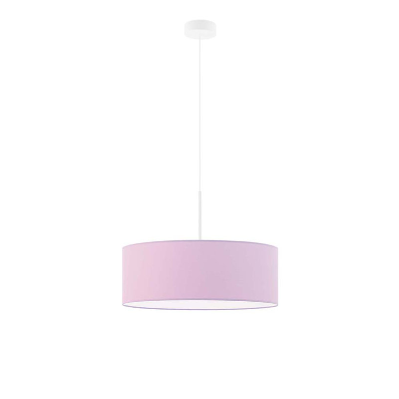 Aubryn 3 - Light Drum Pendant, White, Light Violet, 120cm H x 40cm W x 40cm D
