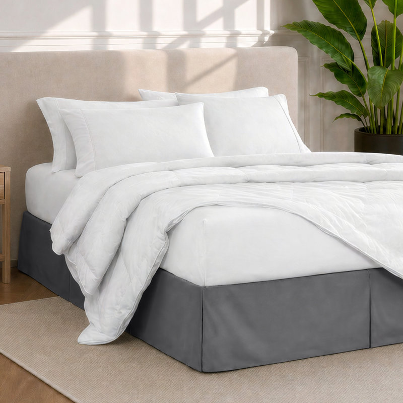 Tailored Bed Skirt, Twin XL, Gray