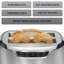 Grille-pain 4 tranches Kenmore Elite, fente longue à levage automatique, acier inoxydable