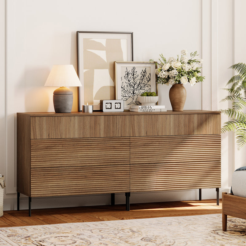 Commode 3 tiroirs Union Rustic, Noyer