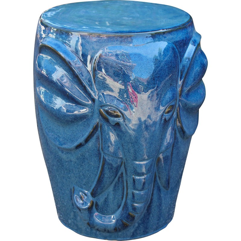 Tabouret de jardin Pottorff, Glacis bleu marine