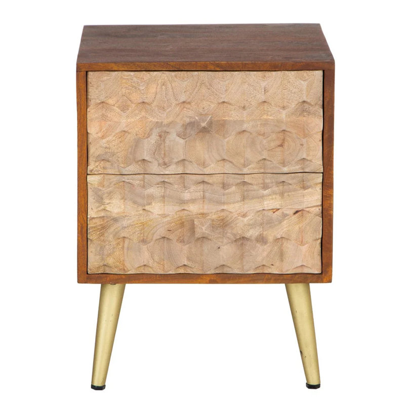Ankica 45cm W Solid Wood Bedside Table