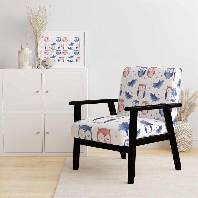 Chaise rembourrée Kids Kids - fauteuil à accoudoirs bleu pastel, Accoudoirs carrés noirs