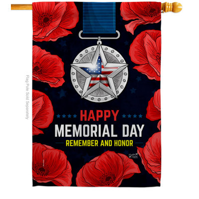 Aylish Double Sided 40'' H x 28'' W Polyester Independence Day House Flag