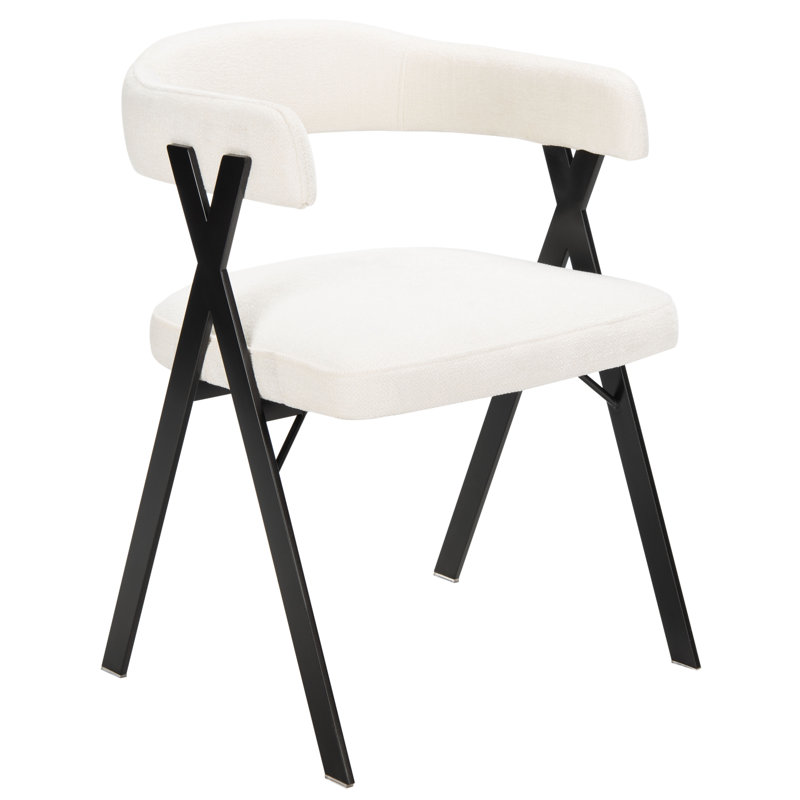 18.5'' H Upholstered Pine Armchair, White