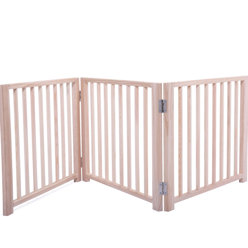 Clôture intérieure pour animaux 17,5 po, bois de pin, clôture intérieure pliable pratique 17,5 po, design