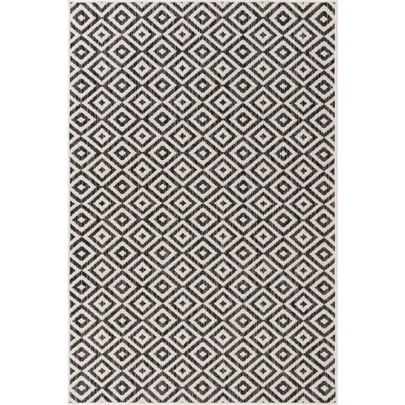Geometric Indoor / Outdoor Area Rug, Rectangle 122 x 183cm