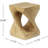 Twist Shape End Table,Decorative Accent Table,Garden Stool Table For Patio Balcony Beach Pool Side,Lightweight Concrete,Wood Like Texture,Natural