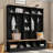 Wide Design Hall Tree With Storage Bench, Shoe Cabinet, Shelves And 8 Hooks-1359180934