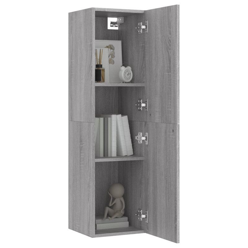 Brinda Linen Cabinet, Grey Sonoma