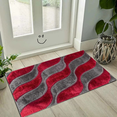 Geometric Shag Area Rug