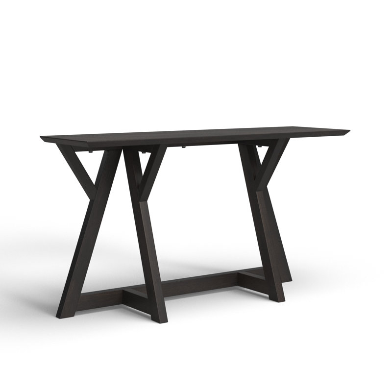Persimmon Solid Wood Console Table, Dark Brown
