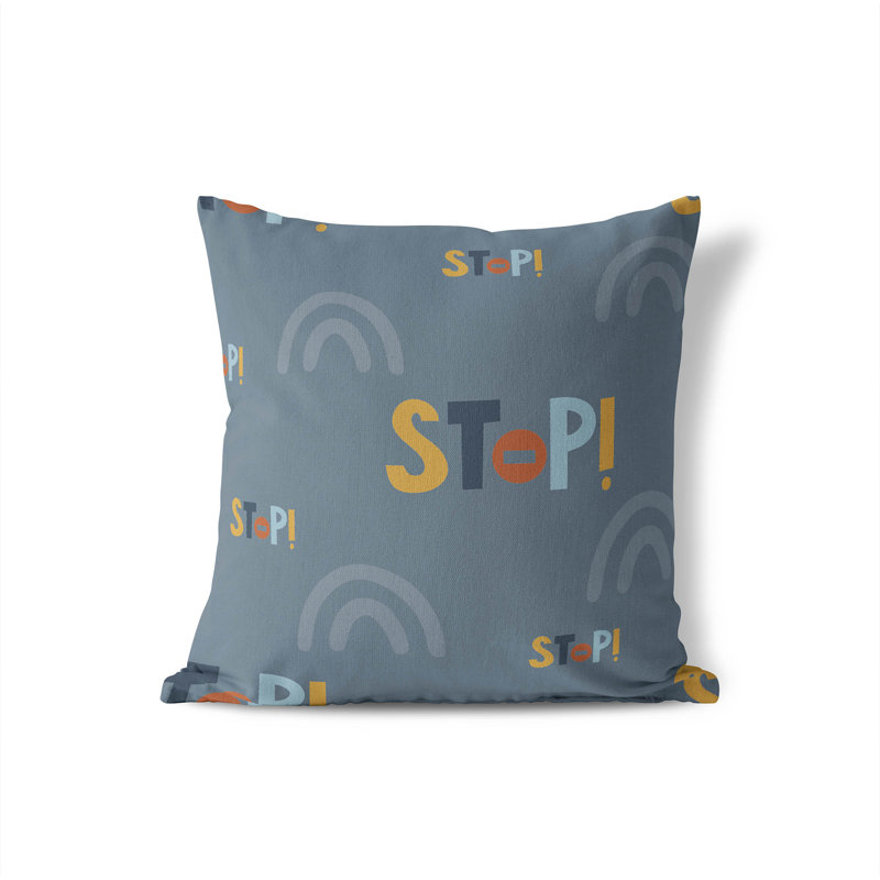Coussin Stop, Bleu, H 20 po x l 20 po