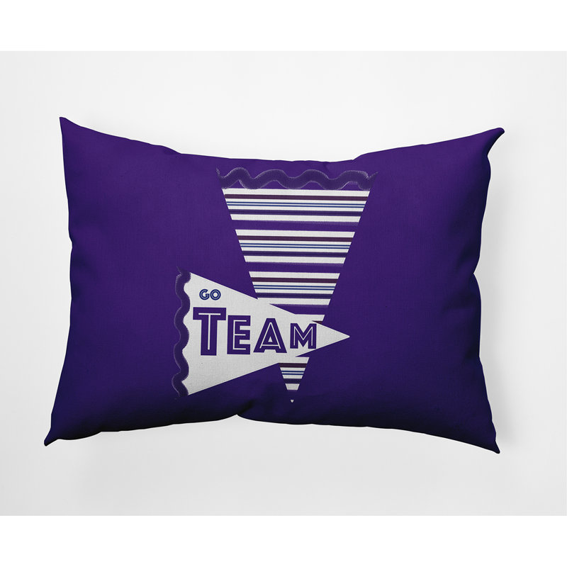  Go Team! Housse et insert de coussin d'extérieur pour l'extérieur, Violet