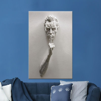 «Silent Man», reproduction d'art sur toile, art décoratif minimaliste moderne 1P, noir
