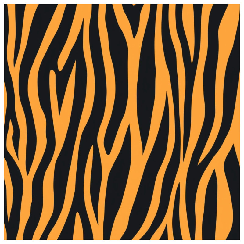 Couvertures orange à rayures tigrées noires, L 60 po x H 80 po