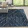 Beveridge Geometric Dark Blue Area Rug