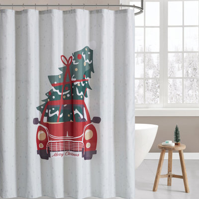Rideau de douche en microfibre 72 pi x 72 po The Holiday Aisle® Home Truck