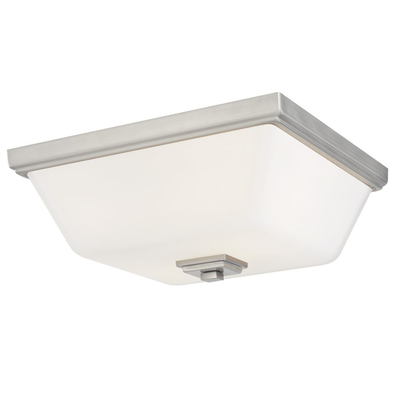 Plafonnier encastré deux lumières Ellis Harper de Génération Lighting , Nickel brossé, Non