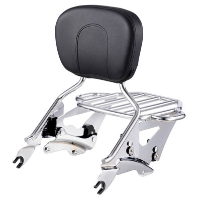 Barre de sissy pour dossier de moto avec porte-bagages, compatible avec les modèles Harley-Davidson Touring, Street Glide, Road Glide et Road King, dossier amovible pour les motos