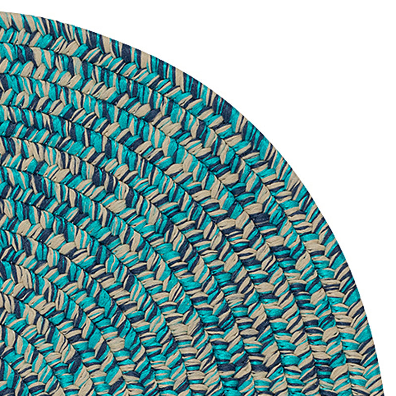 Tapis réversible intérieur / extérieur Wolfsbrug - turquoise, Ovale 2 pi x 4 pi