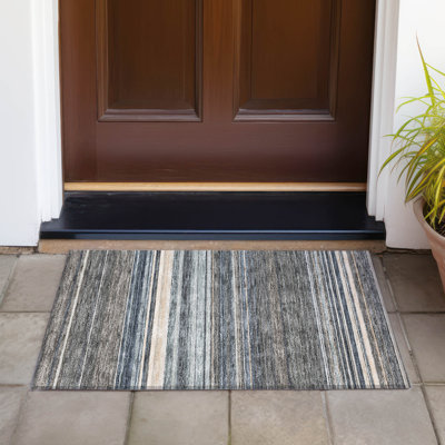 Chayden Washable Striped Indoor / Outdoor Rug