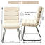 Chaises de salle à manger Comfort, structure en bois et métal beige, cuisine moderne