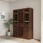 Modular Brown Walnut Buffet Cabinet For Dining - Stylish And Functional Storage Large Capacity Wine Bar With Room-2096057952